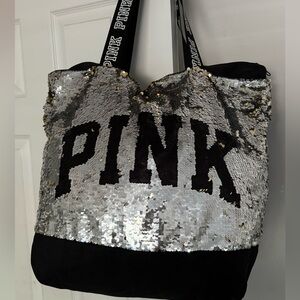 PINK Limited Edition Sparkly 2-tone Tote Bag